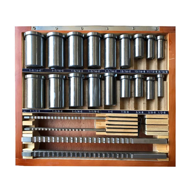 TEBAK Hot Sale Hot Sale 21PCS Keyway Broach Sets, with Bushing & Shim for Industrial Tools
