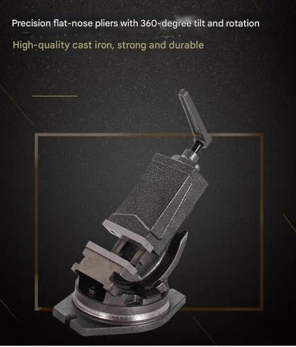 Precision Heavy-Duty 4 5 6 8 Inch Tiltable Angle Flat-nose Pliers Special Bench Vise Slope Vise for Milling Machine