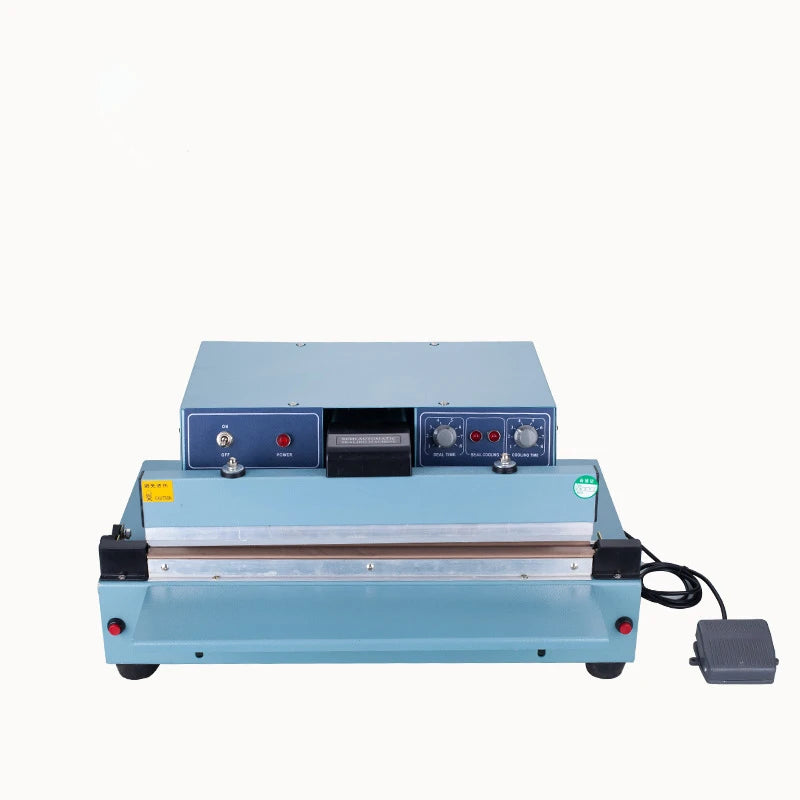 TEBAK Semi Auto Heat Pedal Aluminum Food Chemical Materials Plastic Bag Foot Impulse Cutter Sealer Sealing Machine