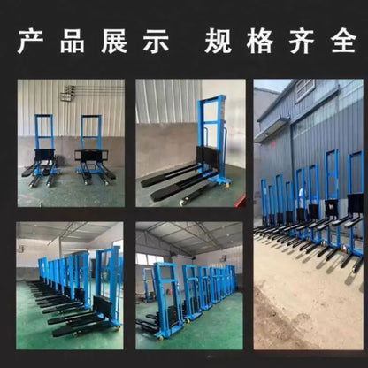 Unloading Truck Mounted Forklift Electric Stacker Hydraulic Handling Truck Small Mobile Elevator Manual Forklift