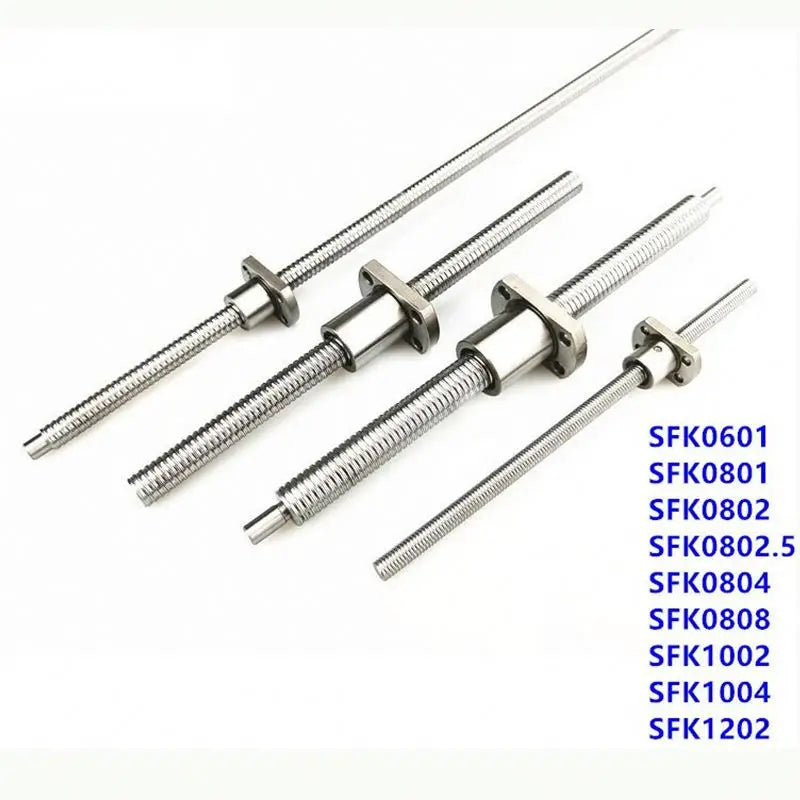 TEBAK D-13 CNC Machine Tool SFK0601 0801 0802 1002 1202 10mm Diameter 2mm Lead Miniature Linear Motion Ball Nut Ball Screw