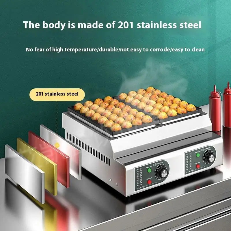 Commercial Stalls With Electric Heating 84-hole Octopus Balls Electromechanical Hot Veneer Fish Ball Furnace Wholesale