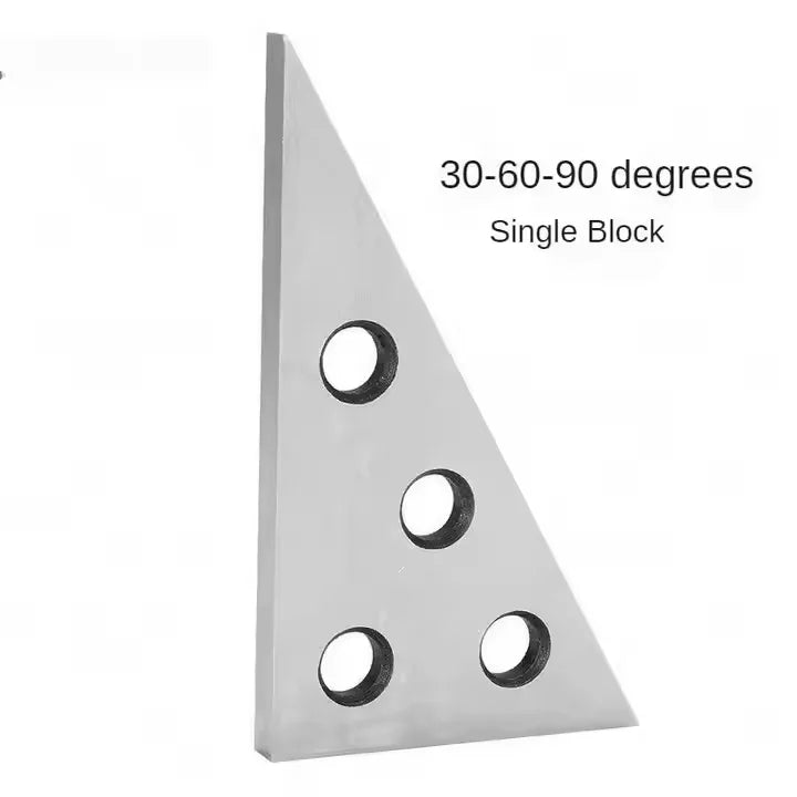 TEBAK 10pcs Set Angle Block Set 1, 2, 3, 4, 5, 10, 15, 20, 25, 30 Precision +/- 20 Seconds, Machinist Tool Block Gauge Gage