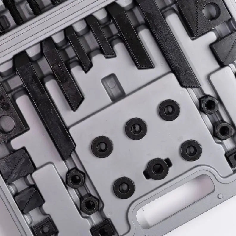 Machine Tool Accessories 58pcs Steel Clamping Kit M8 M10 M12 M14 M16 M18 M20 T Nut Clamping Kit Plastic Box Provided 1set