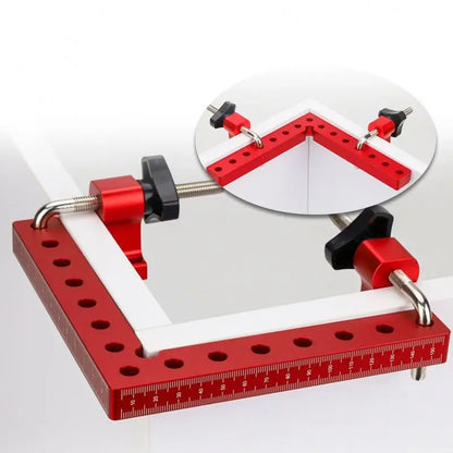 TEBAK W-20 90 Degrees L-Shaped Auxiliary Fixture Splicing Board Positioning Square Angle with Clamp Fixed Clip Ruler Carpenter