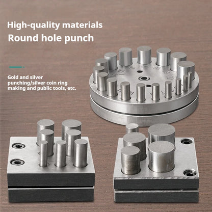 TEBAK Circular Disc Cutter Set Metalworking Equipment Pendant Punch Tool for Home Use Jewelry Shop Metal Gaskets Decals Jewelers