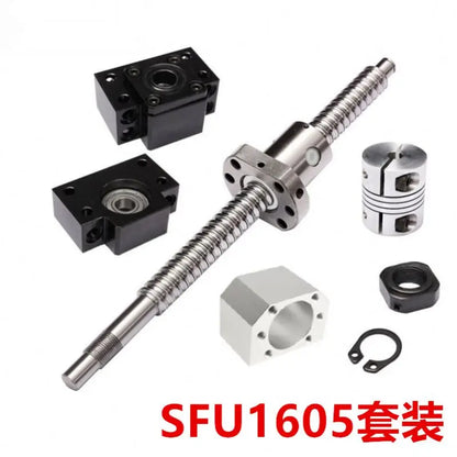 TEBAK  Ball Screw CNC Machine Parts Rotating Nut Ballscrews Supports Bearing Blocks D-04 SFU1204 SFU1605 Full Set Cnc Machine