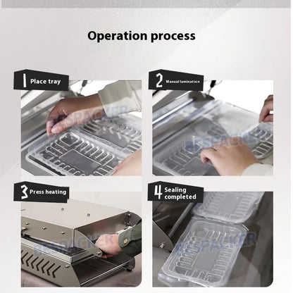 Fruit Vegetables Manual Packing Machine Fast Food Tray Sealing Machine Plastic Film Packaging Sealer Heat Seal Sealing Machine