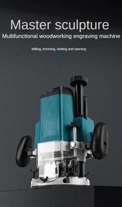 A TEBAK 2200W High Power Bakelite Milling Machine Mortise and Tenon Machine Trimming Machine