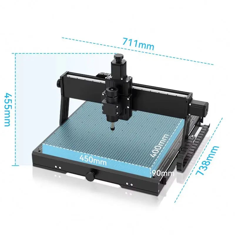 TEBAK Latest Upgrade GRBL Control 3 Axis CNC 4540Plus Wood Router CNC Milling Machine Cutting Machine for Metal Aluminum Copper