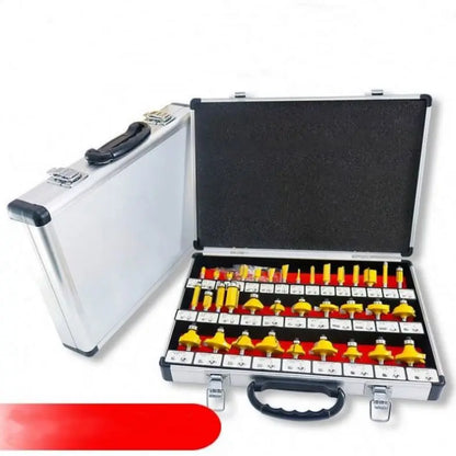 TEBAK 1/2 1/4 8mm Woodworking Milling Cutters Wooden Box Sets Trimming End Mill Straight Edges Router Bit with Rounded Corners