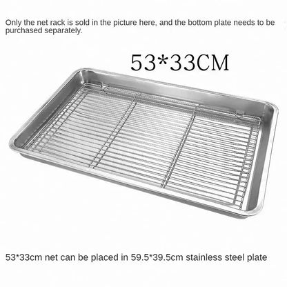 Household Upside Down Non-stick Black Carbon Steel Cake Bread Biscuit Baking Drying Net Cooling Rack