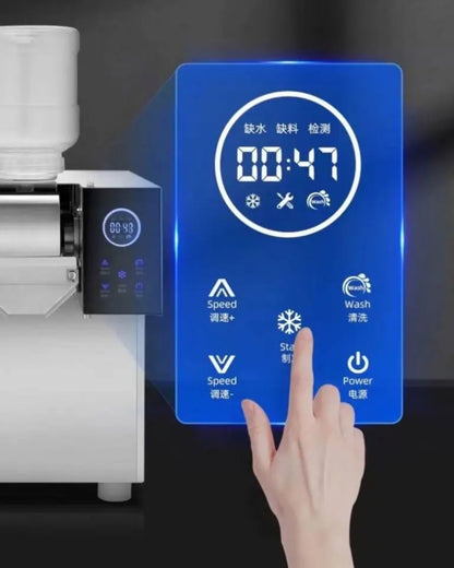 TEBAK Snow Flower Snowflake Flake Crusher Maker Make Shaved Ice Shaver Bingsu Machine Snow Flake Snow Cone Cream Machine