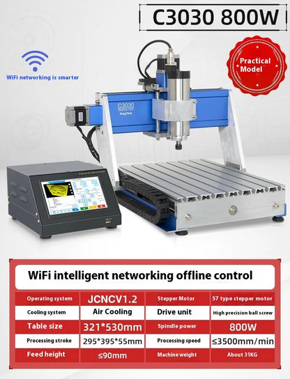 TEBAK JY-09 Touch Screen Off-line Control System C2520 C3030 C4030 C4060 3Axis 800W 1.5KW CNC Engraving Carving Machine