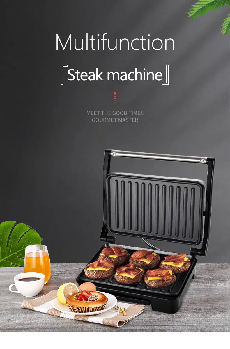 High Quality Electric Sandwich Steak Press Panini Home Electric Grill Baking Electric Barbecue Grill Tool