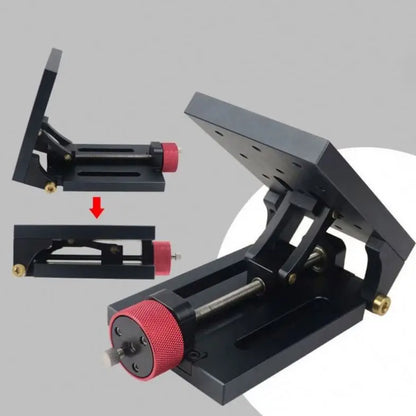 Adjustable Angle Tilt Hole Puncher Multi Woodworking Aluminum Alloy Positioning Fixture Jig Digital Display Inclinometer Black
