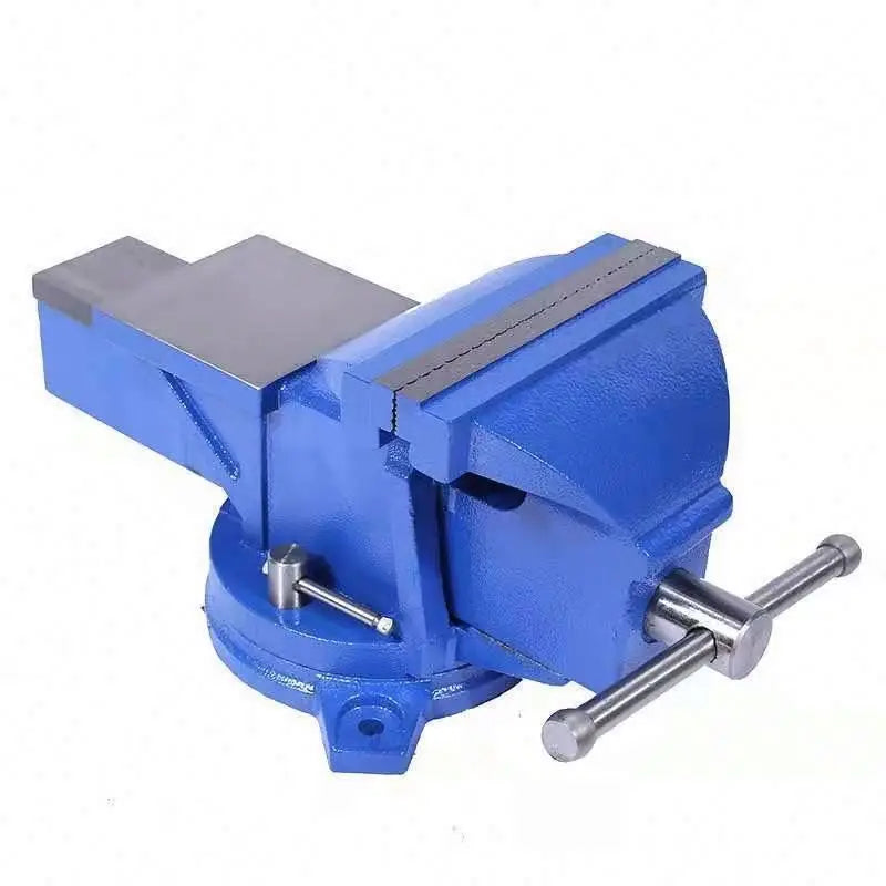 Hot Sale China TEBAK Heavy Duty Cast Iron Bench Vise With Free Rotate Round Mounting Base