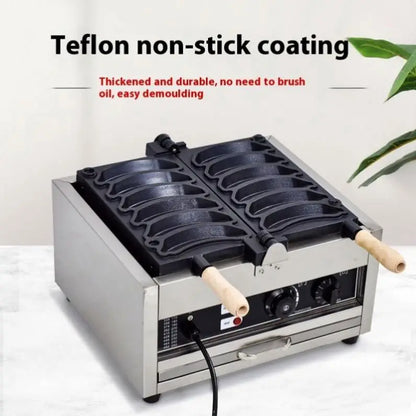 Waffle Maker Machine Custom Fashion Design Lpg Ng Gas Electric Long Waffle Maker Banana Shape Stick Commercial Waffle Maker
