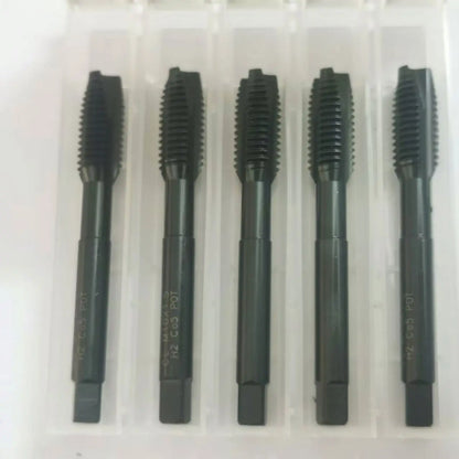 TEBAK Thread Taps Cutting Tool Straight Flute Machine Screw Thread Taps High Speed HSS Black Coating Machine Cutting Tools