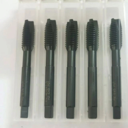 TEBAK Thread Taps Cutting Tool Straight Flute Machine Screw Thread Taps High Speed HSS Black Coating Machine Cutting Tools