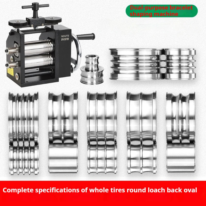 Anduuk Cold Rolling Mill Manual Bracelet Shaper for Gold Silver Jewelry Auxiliary Wheel Tool for Goldsmithing