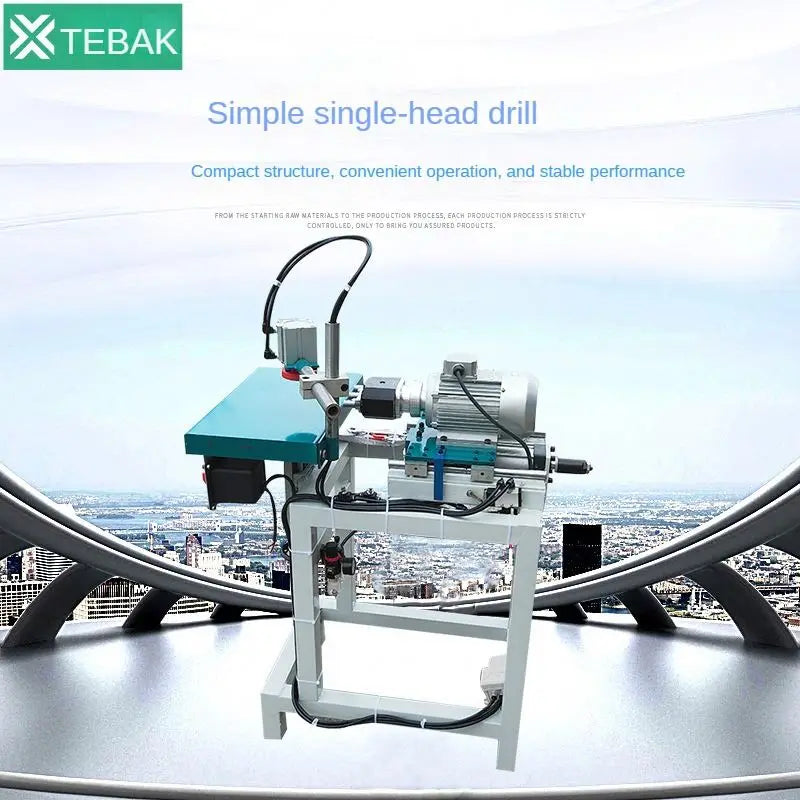 A TEBAK XJ-47 Woodworking Horizontal Single Head Side Hole Multi Head Hinge Drilling Machine