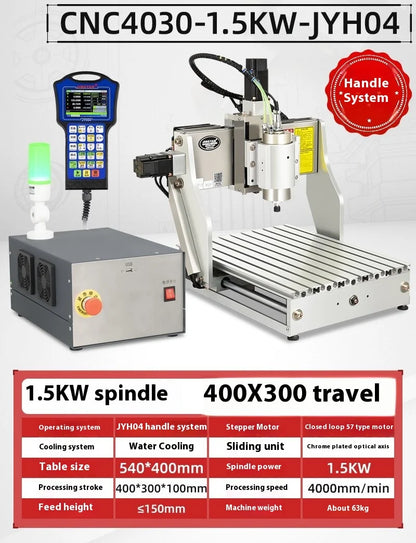 TEBAK  JY-03 CNC Router Industrial 3/4axis 4030 Metal Aluminum Wood Milling 1.5KW  Engraving Machine Equipment