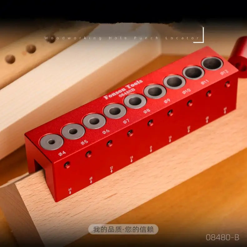 TEBAK W-125 Woodworking 4mm-12mm Pocket Hole Doweling Jig Self-centering Vertical Drilling Guide Punching Hole Locator