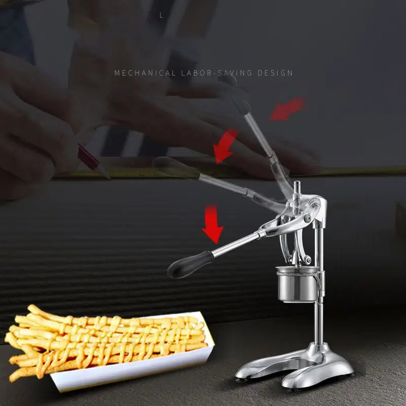 Commercial Stainless Steel Taiwan 30cm Long Hand Press Potato Chip Extruder/manual Pressure French Fries Making Machine