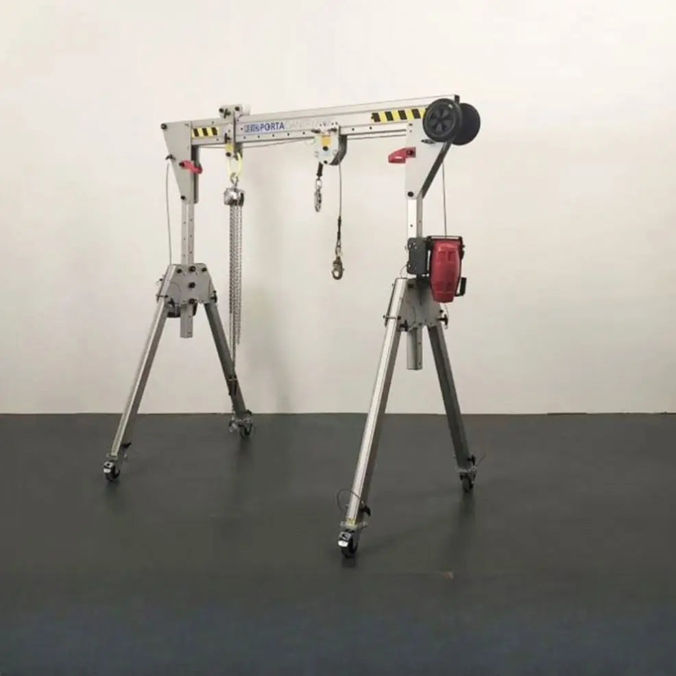 TEBAK 1T-5T Foldable Mini Aluminum Mobile Gantry Crane/Aluminium Light Duty Mini Lifting Adjustable Portable Gantry Crane