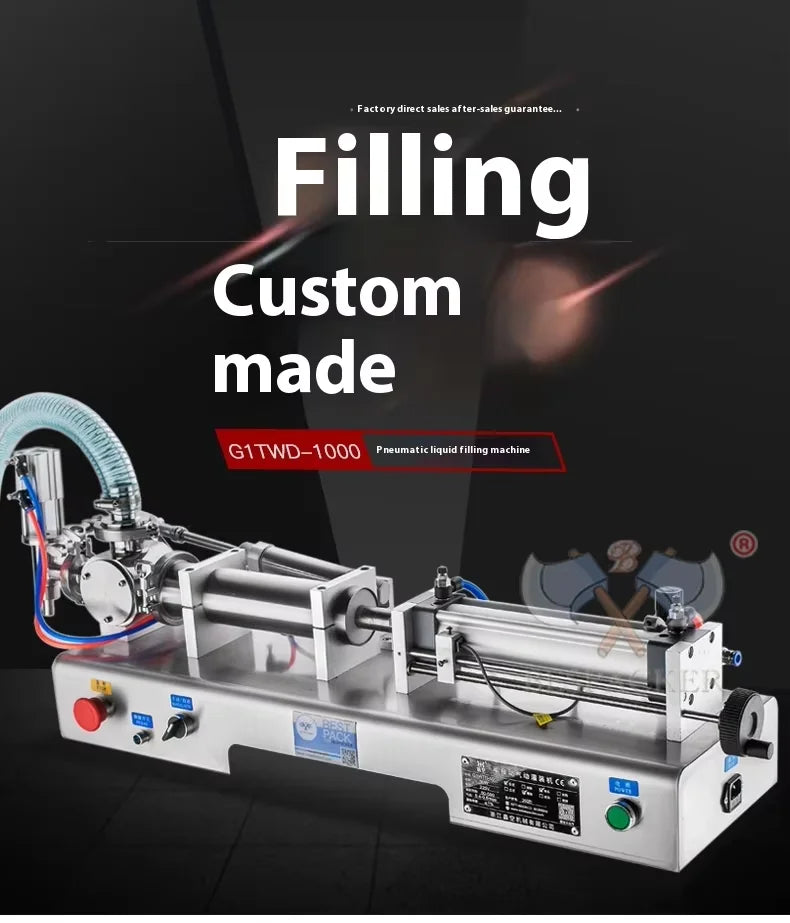 TEBAK G1TWD Semi Auto Paste Mineral Water Bottle Filler Soda Beverage Perfume Honey Bottles Bags Liquid Filling Machine