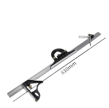 Stainless Steel Combination Tri-Square Set 300mm/12in Right Angle Ruler Combination Measuring Tool