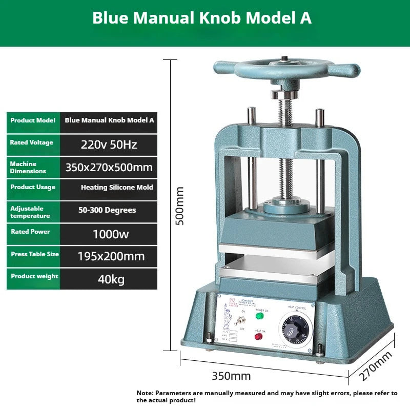 TEBAK Jewelry Molding Machine Wax Mold Pressing Vulcanizing Vulcanizer Rubber Mould Pressing Machine Manual Heat Press Machine