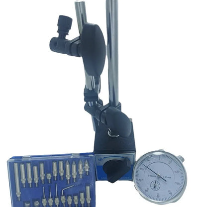 1" Dial Indicator Base Stand Tool Mic Gauge 3 in 1 Universal Large Meter Holder Percentage Bracket Magnet Holder Magnetic Base