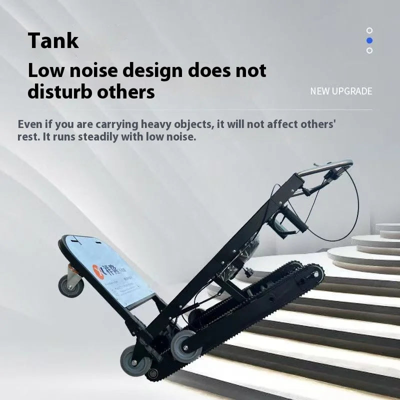 Electric Dolly Stair Climbing Trolley 2 Battery Stair Climbing Hand Truck 3000W 500kg Load Stair Climber Crawler Dolly Cart