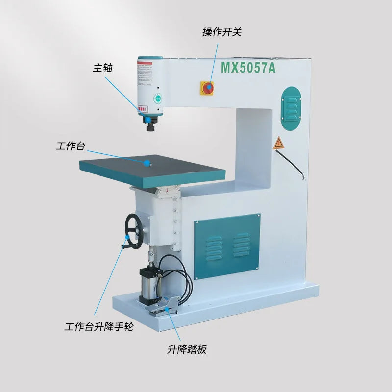 A TEBAK MX5057A Desktop Wood Router Vertical Pneumatic Wood Carving Universal Machines Milling Spindle Moulder Machine