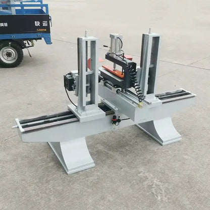 A TK WK-8 Automatic Woodworking Double End Cutting Milling and Saw Machine Wood Trimmer Vertical Horizontal Spindle Moulder Shaper