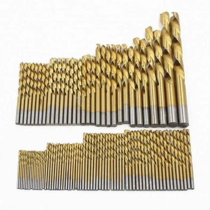 TEBAK Wholesale Customized 99 PCS Straight Shank HSS Titanium Coating Twist Drills Bits Set