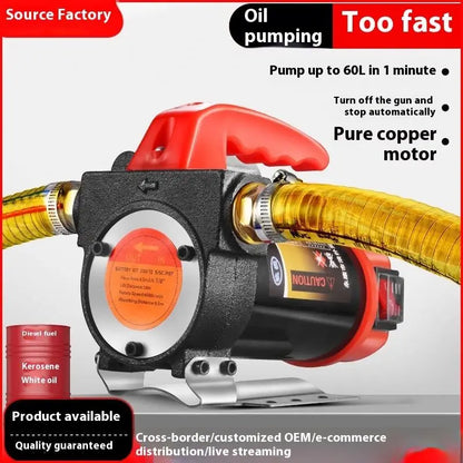 TEBAK Electric Fuel Transfer DC 12V/24V/AC 220V Car Fuel Pump Diesel Light Kerosene Electric Fuel Pump 12v Oil Transfer Pump