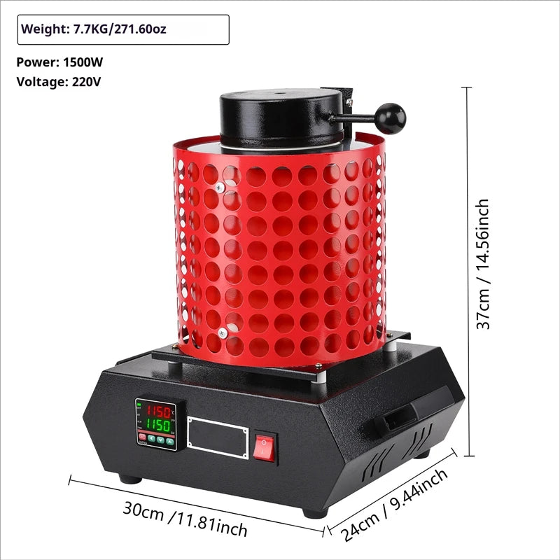 TEBAK Thermocouple Universal Melts Electric Furnace Copper Gold Heat Treatment Melting Electric Arc Heating Kilns Furnace