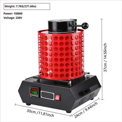 TEBAK Thermocouple Universal Melts Electric Furnace Copper Gold Heat Treatment Melting Electric Arc Heating Kilns Furnace