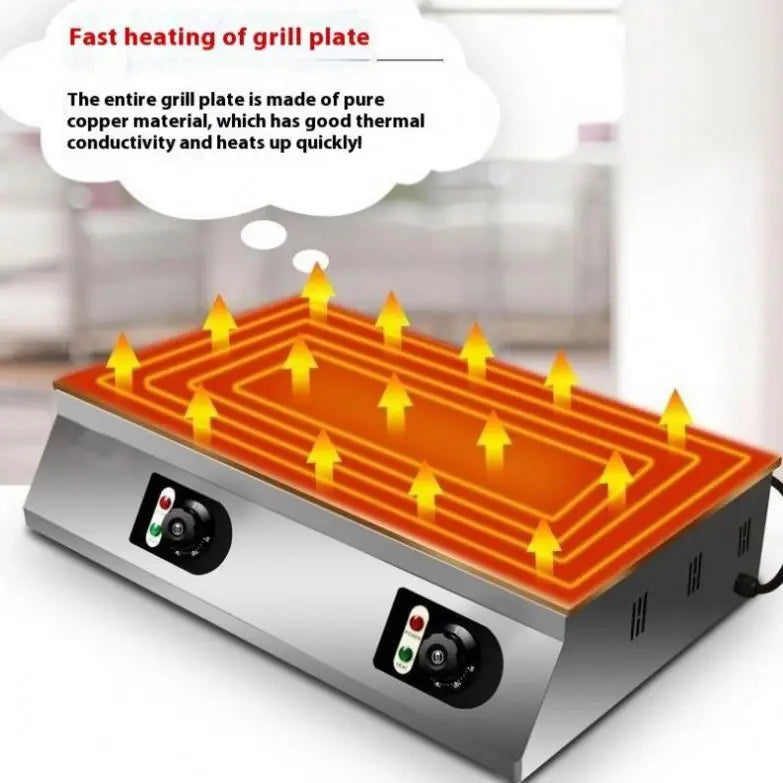 Snack Machine Commercial Electric Pancake Souffle Cake Maker Machine Nonstick Stainless Steel Pancake Souffle Machine