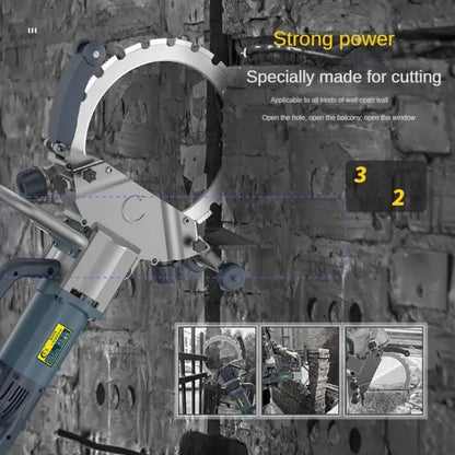 TEBAK Concrete Cutting Machine 220V 8800W Electric Ring Saw Wall Cutting Machine Concrete Cutter with Wall Saw Ring Edge