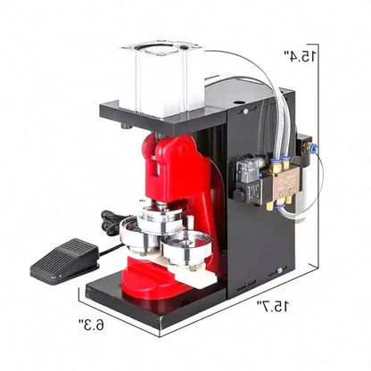 TEBAK Pneumatic Hand Press Pin Button Making Machine 58MM Button Badge Press