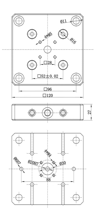 ANDUUK Custom 5th Axis Cnc Tools Precision Vice Zero Point System Self Centering Vise Cnc Lathe Machine