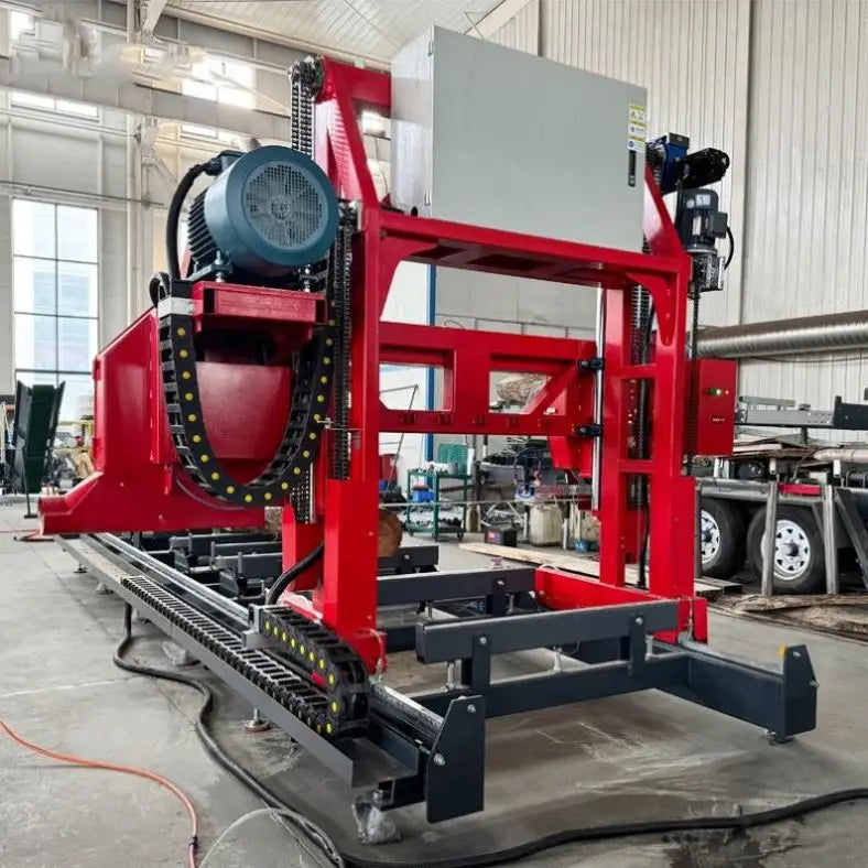 A TEBAK Large Horizontal Gantry Sawing Machine Automatic Sawmill Price Electric Power Automatic Band Saw Saw Board diesel Sawmill