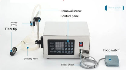 TEBAK SY-GFK280 Semi-Automatic Digital Control Electric Filler Small Beverage Milk Liquid Bottle Filling Machine