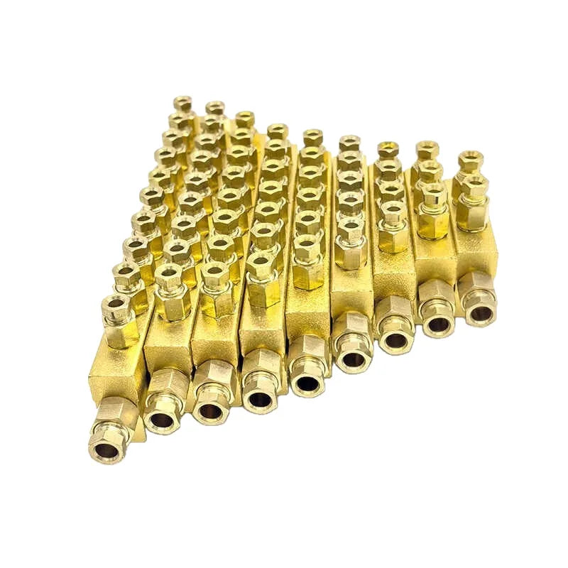 Type Aluminum 2-12Way Lube Oil Dispenser Piston Distributor Value Manifold Block Metering Divide Lubrication Modular Injector