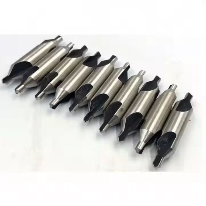 TEBAK Drills Bits for Lathe Metalworking Center Spotting HSS Countersink Self Center Combination Drill Bit Center Drill Bits