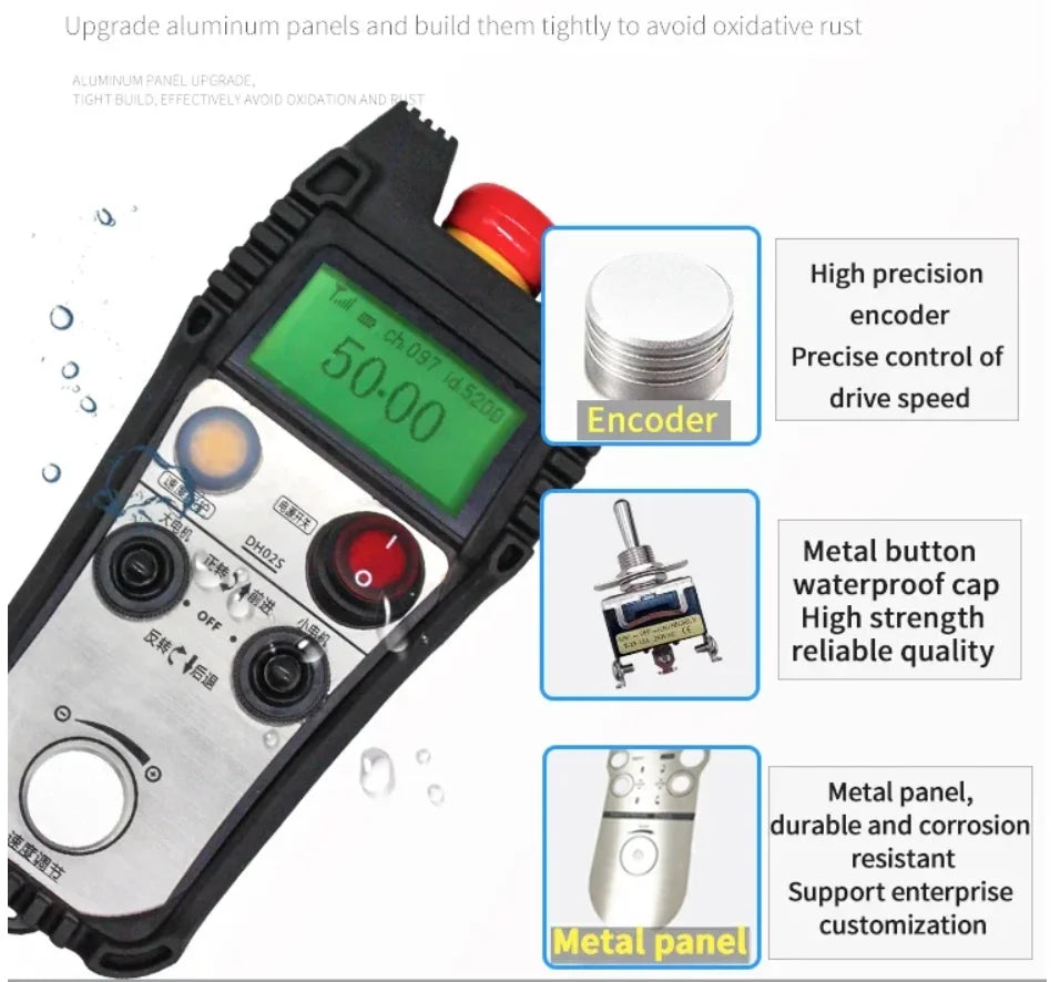 TEBAK DH02ST Industrial Controller with Single Speed Adjustment Two Joysticks for Turning  Roller Frame Welding Cutting